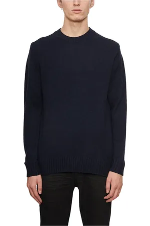 Paolo Pecora Strik, Herre, Blå, 2XL, Rundhals Sweater