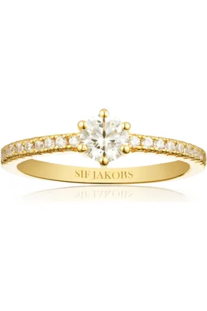 Sif Jakobs Tilbehør, Dame, Gul, 54 MM, Uld, Uno Grande Guldbelagt Ring
