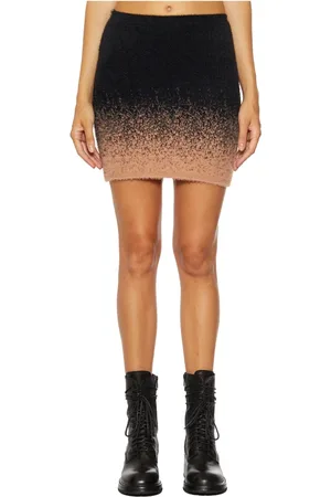OTTOLINGER Nederdel, Dame, Sort, S, Strikket Mini Nederdel