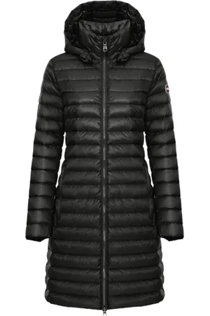 Colmar Frakke, Dame, Sort, 2XS, Uld, Sort Iridescent Damejakke med Aftagelig Hætte