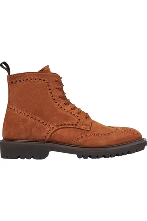 Scarosso Sko, Herre, Brun, 41 1/2 EU, Suede, Thomas Tan Suede Snørestøvle