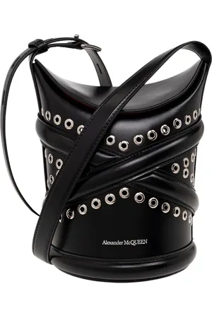 Alexander McQueen Taske, Dame, Sort, ONE SIZE, Uld, The Curve skuldertaske