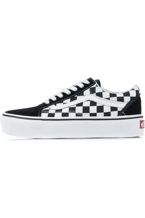 Vans Sko, Dame, Sort, 40 1/2 EU, Platform Checkerboard Sneakers til Kvinder