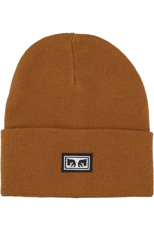 Obey Tilbehør, Herre, Brun, ONE SIZE, Icon Eyes Beanie