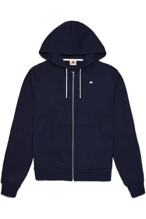 Kappa Sweathshirts & Hoodies, Herre, Blå, L, Bomuld, Portos Hættetrøje, Blå Navy