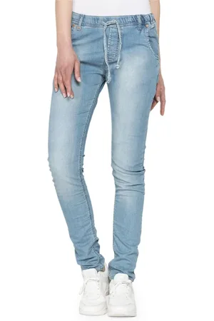 Carrera Jeans, Dame, Blå, XS, Bomuld, Slim Fit Jeans med elastisk linning til kvinder