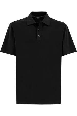 BRIONI Top, Herre, Sort, 2XL, Bomuld, Sort Bomuldspolo til Mænd