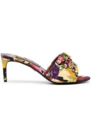 Dolce & Gabbana Sko, Dame, Flerfarvet, 38 EU, Smykkedekorerede Mules