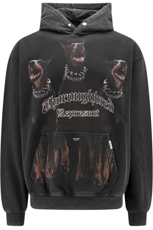 Represent Sweathshirts & Hoodies, Herre, Sort, L, Bomuld, Sort hættetrøje
