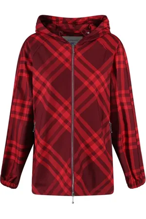 Burberry Jakke, Dame, Rød, M, Uld, Vindjakke til kvinder