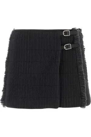 Durazzi Milano Nederdel, Dame, Sort, M, Uld, Sort stræk mini nederdel