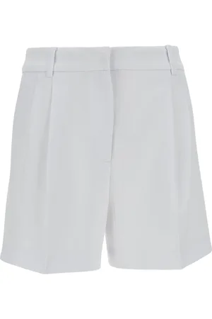 Michael Kors Shorts, Dame, Hvid, XS, Uld, Højtaljede hvide Bermuda shorts