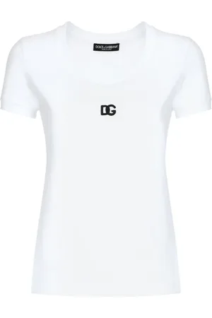 Dolce & Gabbana Top, Dame, Hvid, S, Bomuld, Klassisk T-shirt