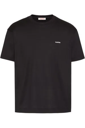 VALENTINO Top, Herre, Sort, M, Bomuld, Sort Logo Print T-shirts og Polos