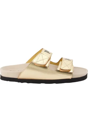 Palm Angels Sko, Dame, Gul, 38 EU, Uld, Logo Slides