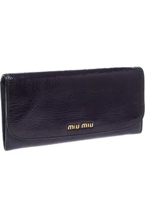 Miu Miu Pre-owned, Dame, Lilla, ONE SIZE, Læder, Pre-owned Laeder punge
