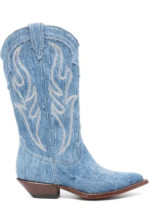 SONORA Sko, Dame, Blå, 36 EU, Denim, Klar Blå Denim Texan Støvler