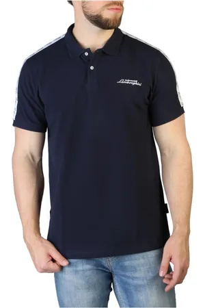 AUTOMOBILI LAMBORGHINI Top, Herre, Blå, S, Bomuld, Herre Bomuld Polo Shirt