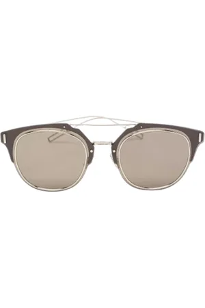 Dior Pre-owned, Dame, Grå, ONE SIZE, Uld, Pre-owned Metal solbriller