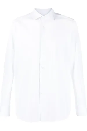 Ermenegildo Zegna Skjorte, Herre, Hvid, 2XL, Bomuld, Klassisk Hvid Skjorte