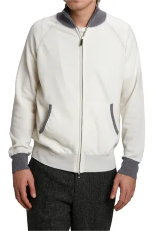 Paolo Fiorillo Capri Sweathshirts & Hoodies, Herre, Hvid, L, Uld, Hvide Frakker fra