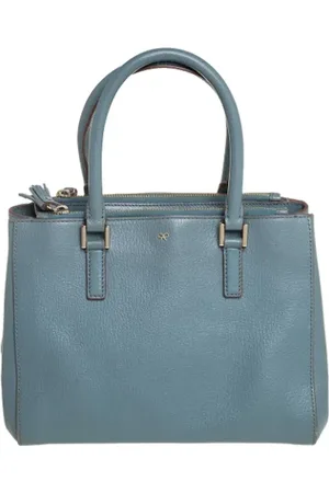 Anya Hindmarch Pre-owned, Dame, Blå, ONE SIZE, Uld, Pre-owned Laeder totes