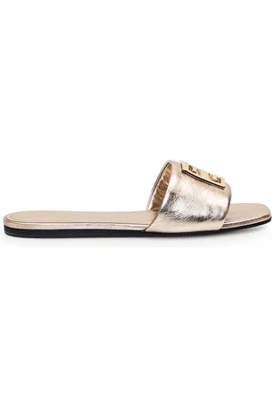 Givenchy Sko, Dame, Gul, 35 EU, Læder, 4G Flade Sandaler