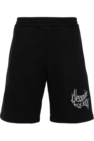 Alexander McQueen Shorts, Herre, Sort, L, Bomuld, Sorte Loopback Fleece Shorts