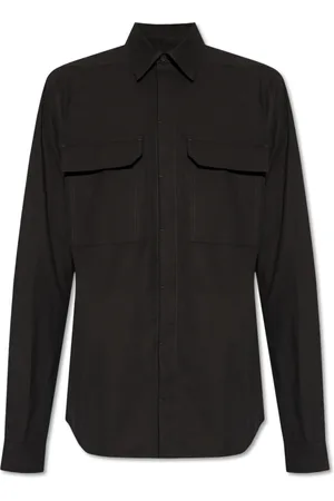 Rick Owens Skjorte, Herre, Sort, XL, Bomuld, Arbejdsskjorte