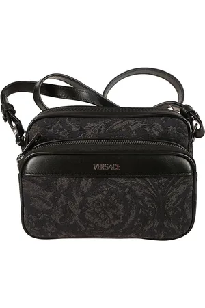 VERSACE Taske, Herre, Sort, ONE SIZE, Bomuld, Stof Jacquard Crossbody Taske