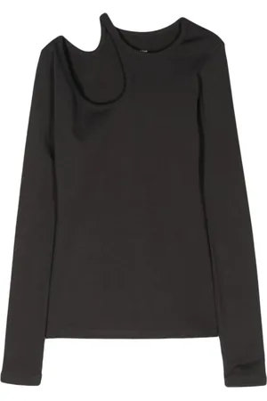 Low Classic Top, Dame, Sort, M, Kulgrå Curve Hole T-Shirt