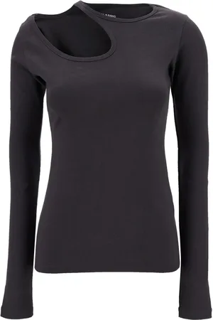 Low Classic Top, Dame, Grå, M, Bomuld, Grå Sweaters med Curve Hole