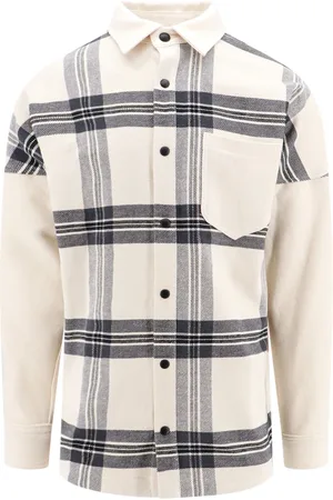 Palm Angels Skjorte, Herre, Hvid, M, Bomuld, Madras Oversize Skjorte
