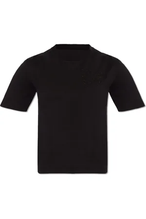 Palm Angels Top, Dame, Sort, XS, Bomuld, T-shirt med Logo