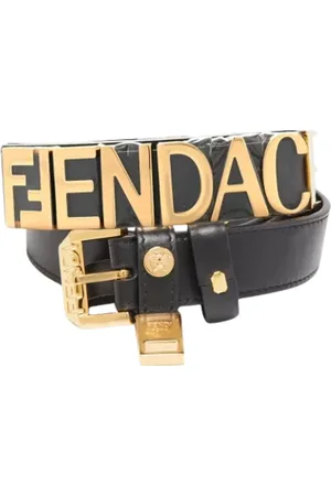 Fendi Pre-owned, Dame, Sort, ONE SIZE, Læder, Pre-owned Laeder baelter