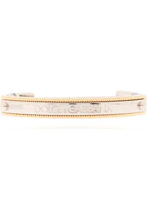 Dolce & Gabbana Tilbehør, Herre, Grå, ONE SIZE, Uld, Armbånd med logo