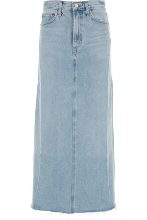 AGOLDE Nederdel, Dame, Blå, W26, Denim, Denim Praktisk Nederdel