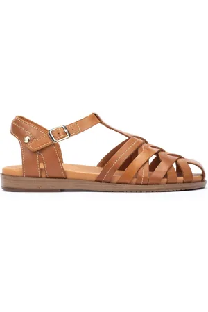 Pikolinos Sko, Dame, Brun, 36 EU, Læder, Komfortable Sandaler med Lukket Tå