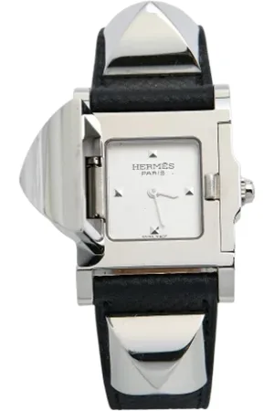 Hermès Pre-owned, Dame, Grå, ONE SIZE, Tyl, Pre-owned Rustfrit stal watches