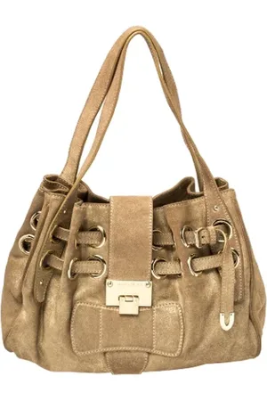 Jimmy Choo Pre-owned, Dame, Gul, ONE SIZE, Uld, Pre-owned Ruskind hndtasker