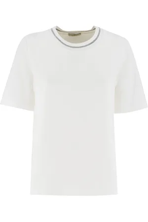 PANICALE Top, Dame, Hvid, S, Bomuld, Sæsonens Must-Have T-Shirt