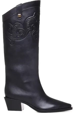Maison Skorpios Sko, Dame, Sort, 38 1/2 EU, Læder, Cowboy Støvler