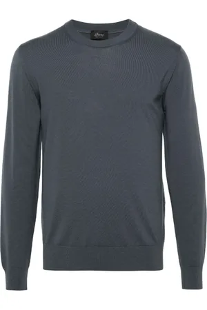 BRIONI Strik, Herre, Grå, XL, Uld, Alvorlig Grå Uldtrøje