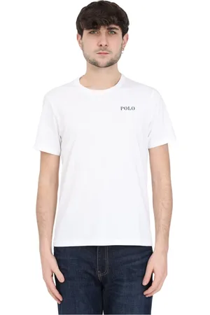 Ralph Lauren Top, Herre, Hvid, L, Bomuld, Hvid Logo T-shirt