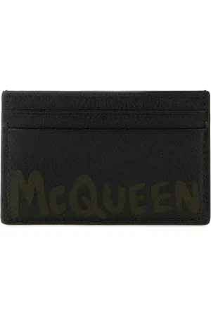 Alexander McQueen Tilbehør, Herre, Sort, ONE SIZE, Læder, Sort læderkortholder