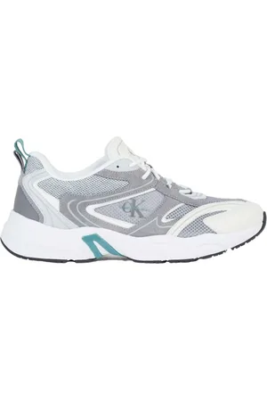 Calvin Klein Sko, Herre, Grå, 41 EU, Casual Grå Tekstil Sneakers til Mænd