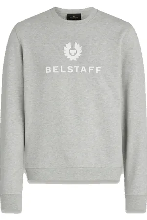 Belstaff Sweathshirts & Hoodies, Herre, Grå, XL, Bomuld, Signature Crewneck Sweatshirt i Old Silver