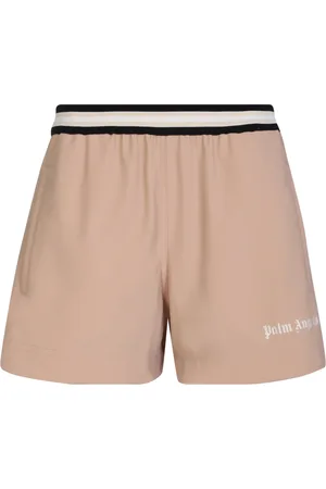 Palm Angels Sport, Dame, , S, Beige Stribede Løbeshorts