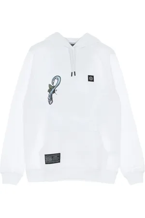 DOLLY NOIRE Sweathshirts & Hoodies, Herre, Hvid, XL, OcHættetrøjeus Hættetrøje til Mænd