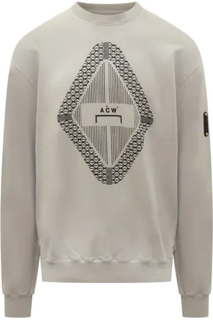 A-cold-wall* Sweathshirts & Hoodies, Herre, Grå, XS, Uld, Herresweatshirt med logo print
